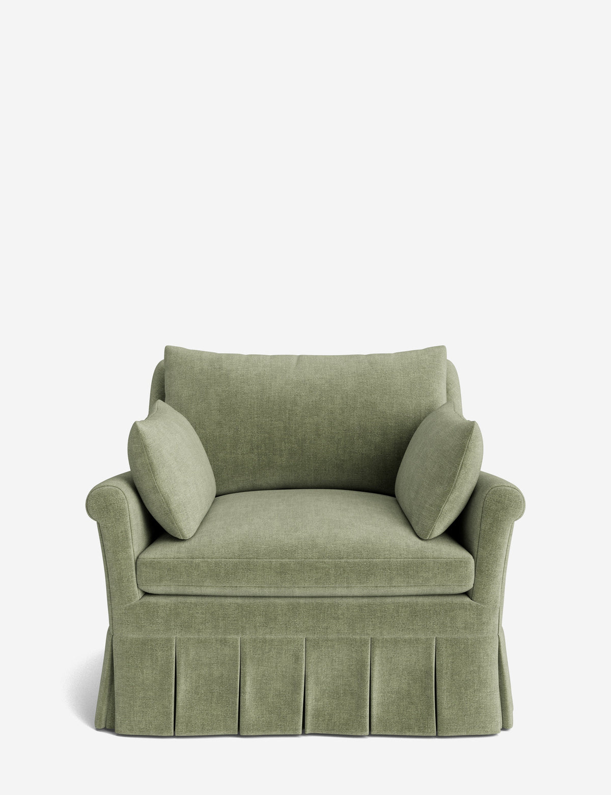 Portola Rolled Arm Pleated Accent Chair