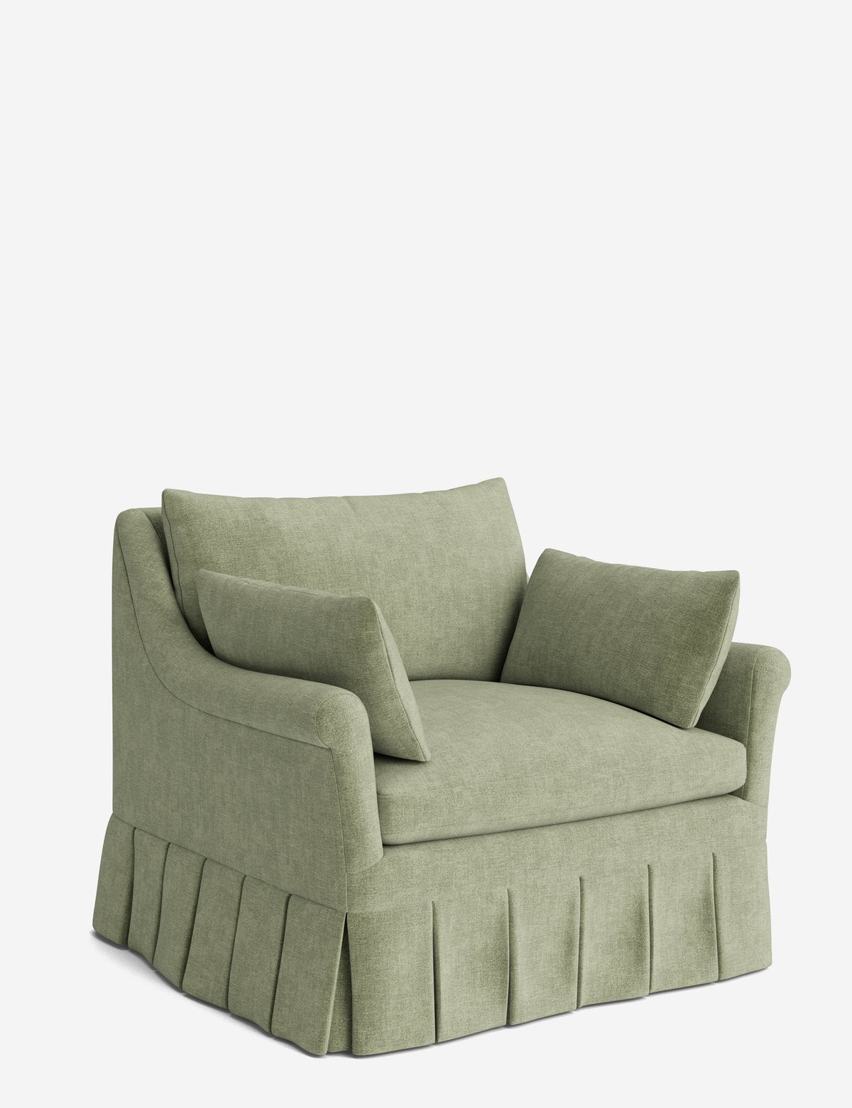 Portola Rolled Arm Pleated Accent Chair