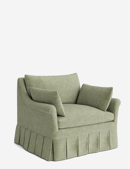 Portola Rolled Arm Pleated Accent Chair