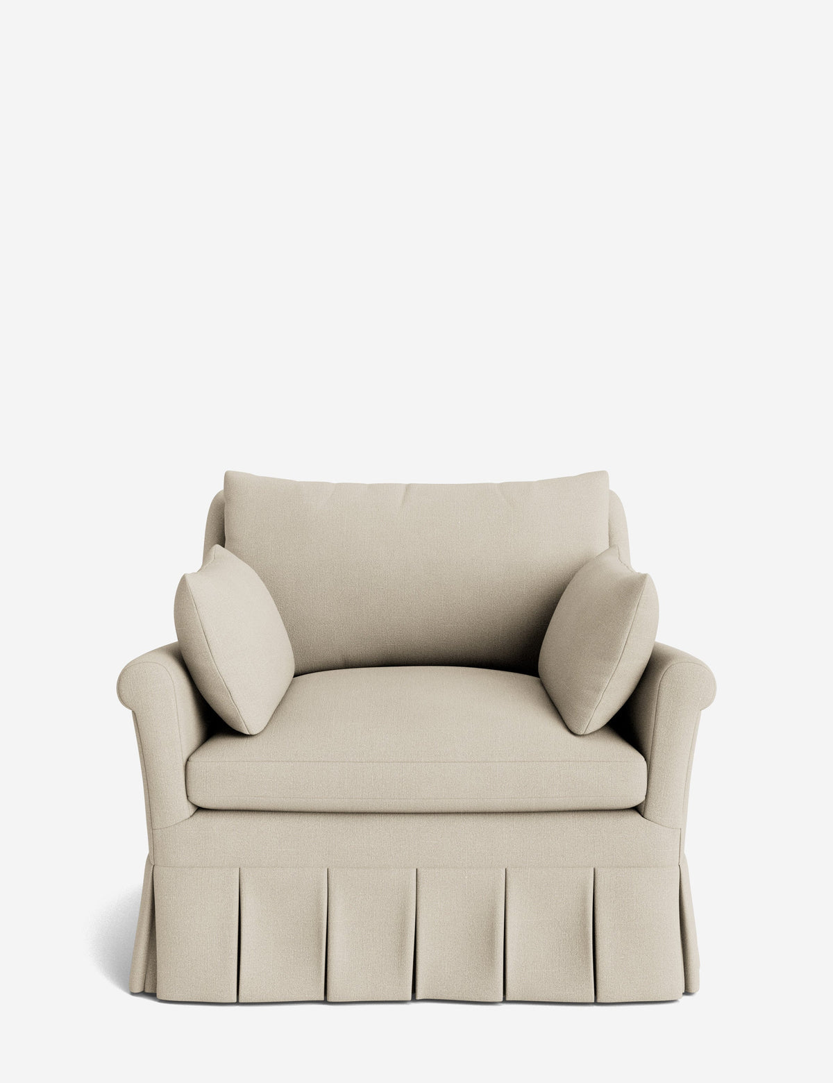 Portola Rolled Arm Pleated Accent Chair