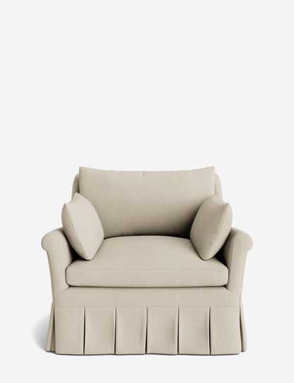 Portola Rolled Arm Pleated Accent Chair