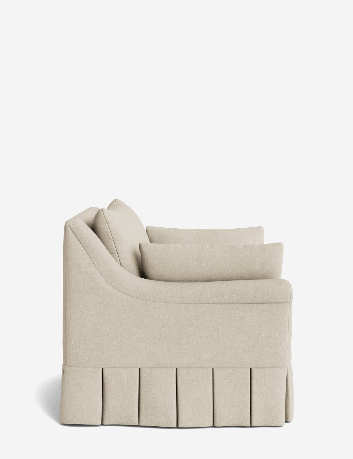 Portola Rolled Arm Pleated Accent Chair