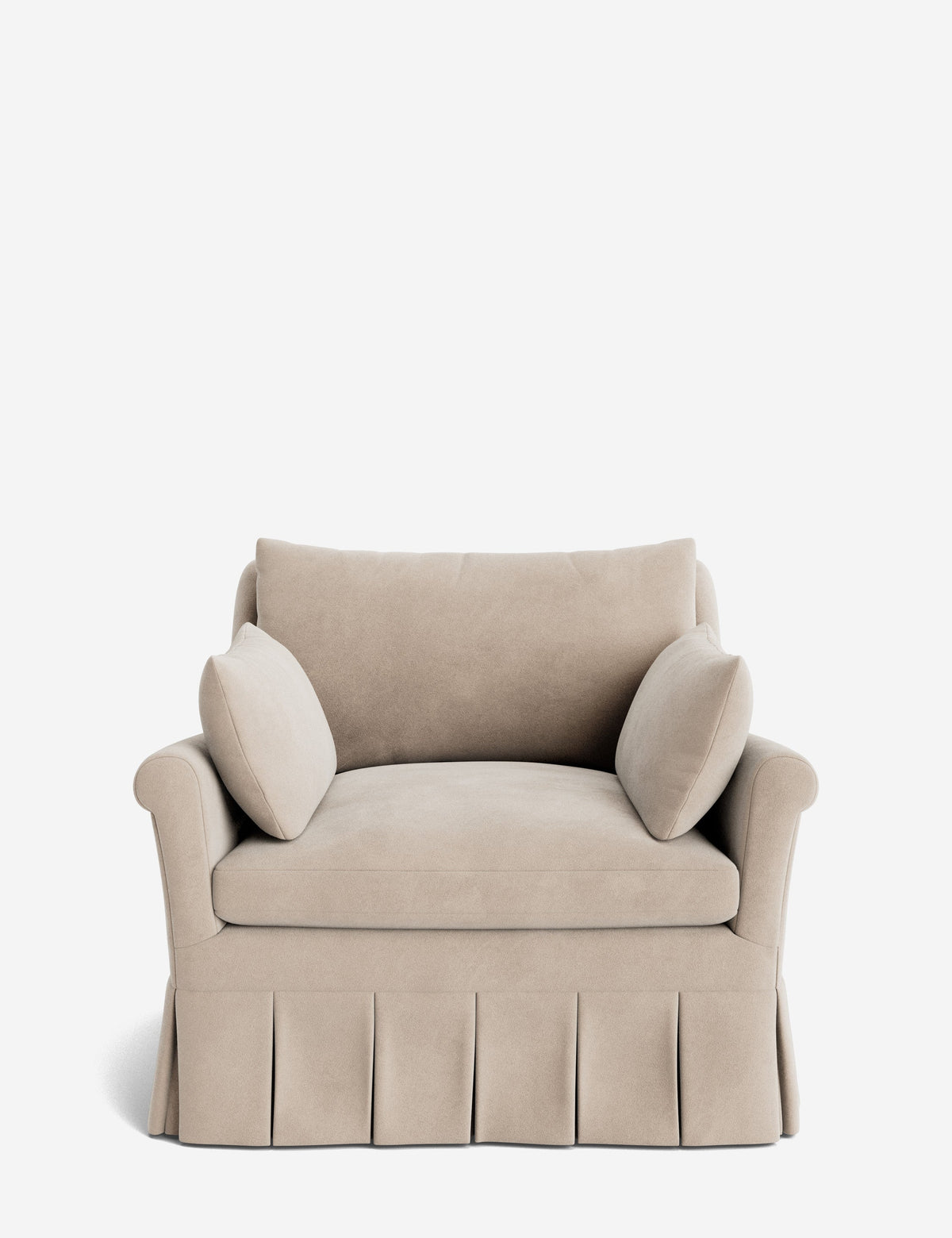 Portola Rolled Arm Pleated Accent Chair
