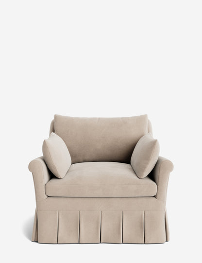Portola Rolled Arm Pleated Accent Chair