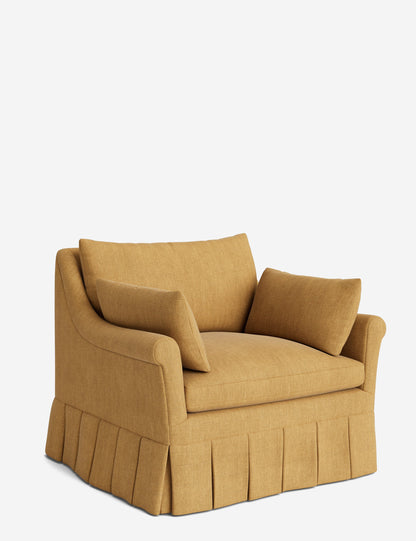 Portola Rolled Arm Pleated Accent Chair