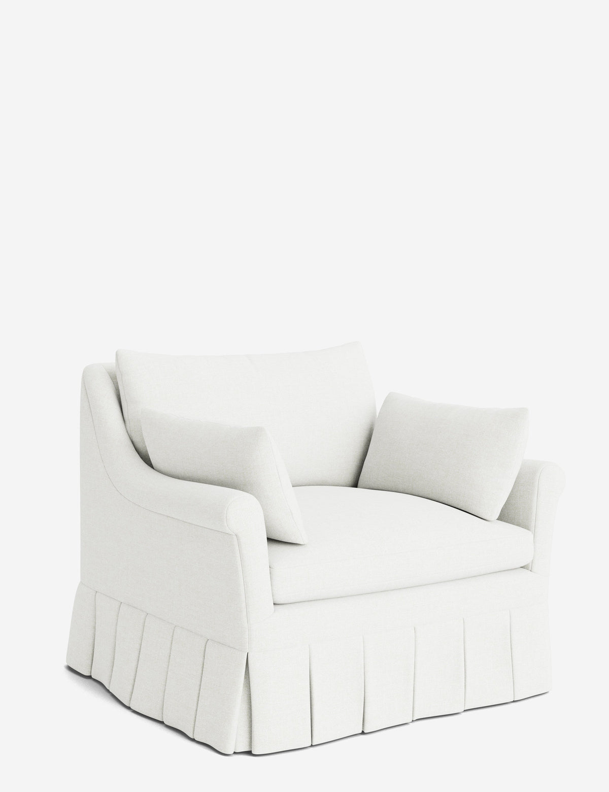 Portola Rolled Arm Pleated Accent Chair