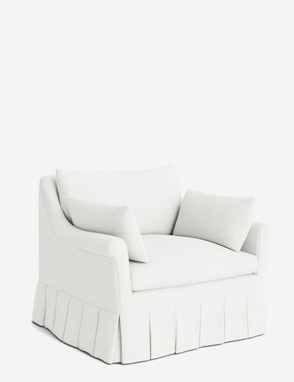 Portola Rolled Arm Pleated Accent Chair