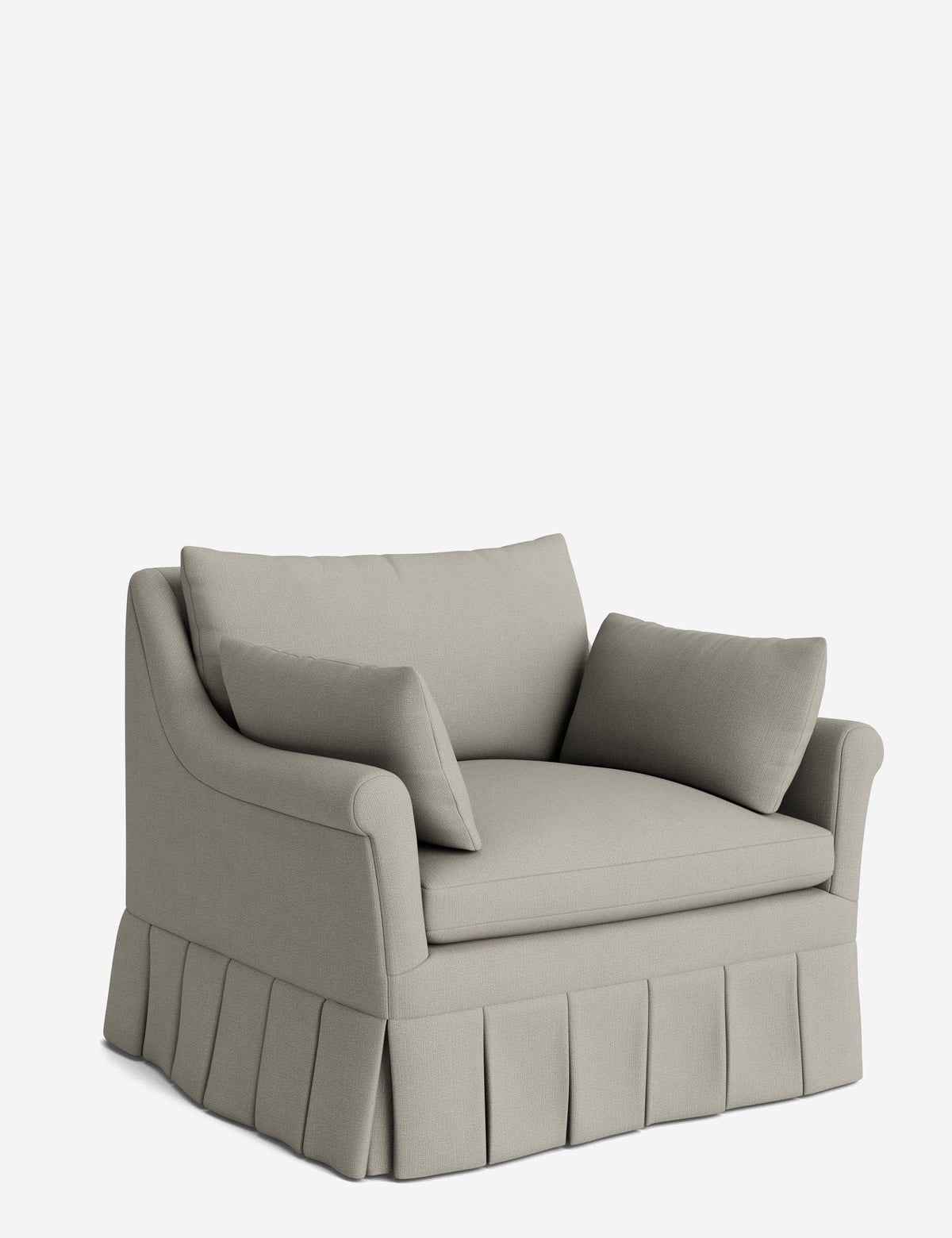 Portola Rolled Arm Pleated Accent Chair