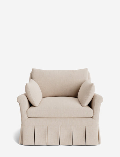 Portola Rolled Arm Pleated Accent Chair
