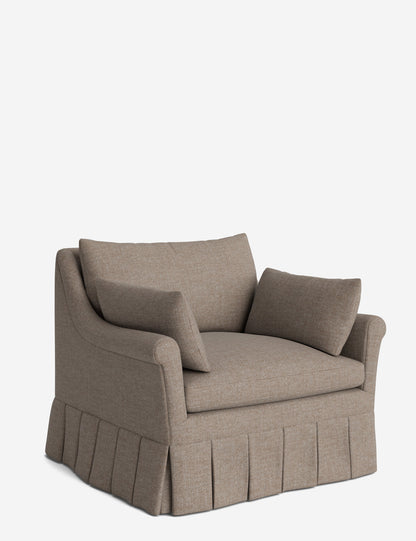 Portola Rolled Arm Pleated Accent Chair