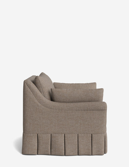 Portola Rolled Arm Pleated Accent Chair