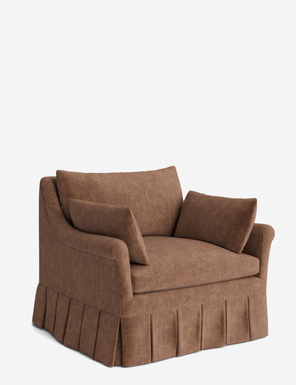 Portola Rolled Arm Pleated Accent Chair