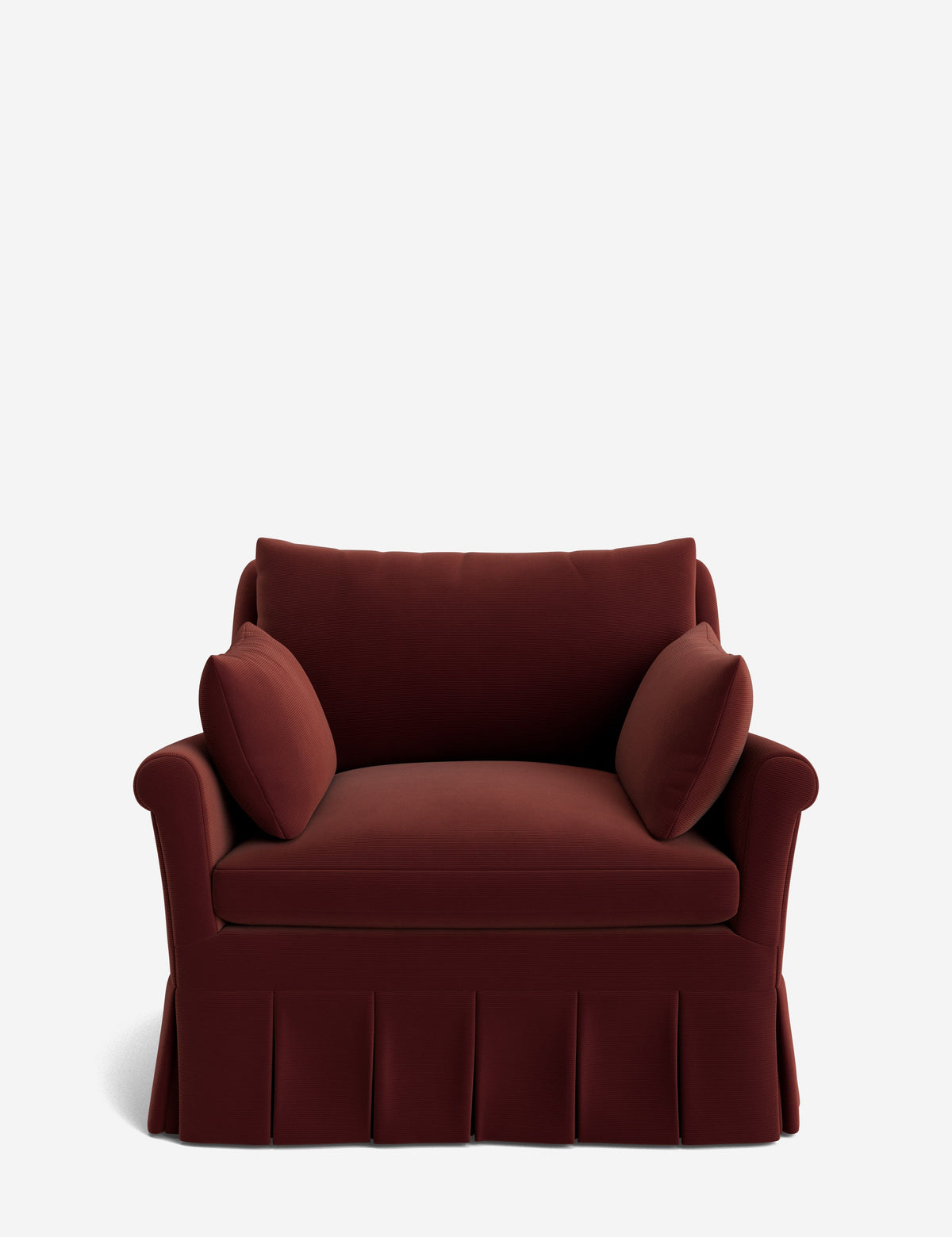 Portola Rolled Arm Pleated Accent Chair