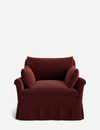Portola Rolled Arm Pleated Accent Chair