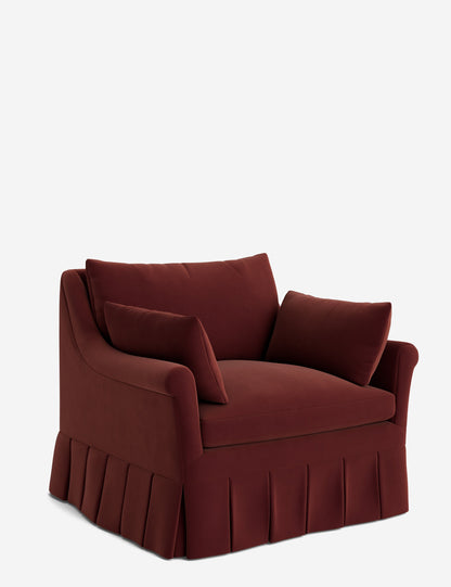 Portola Rolled Arm Pleated Accent Chair