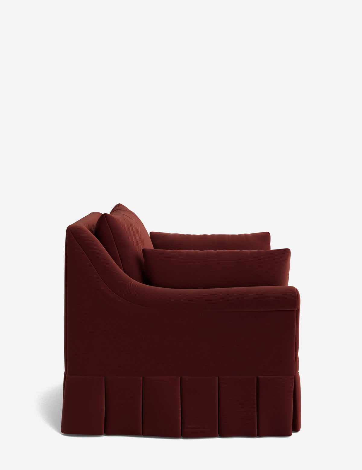 Portola Rolled Arm Pleated Accent Chair