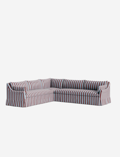 Portola Rolled Arm Pleated Sectional Sofa