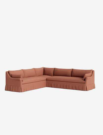 Portola Rolled Arm Pleated Sectional Sofa