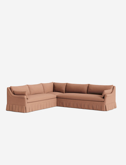 Portola Rolled Arm Pleated Sectional Sofa