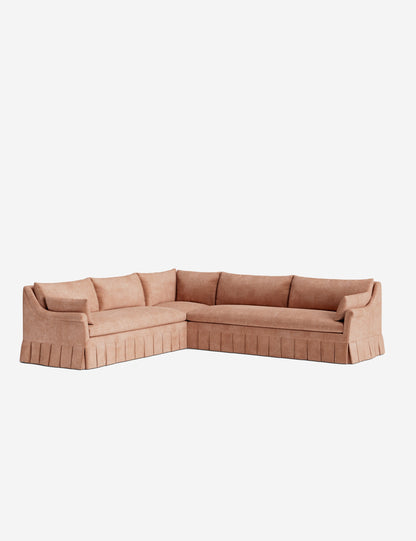 Portola Rolled Arm Pleated Sectional Sofa