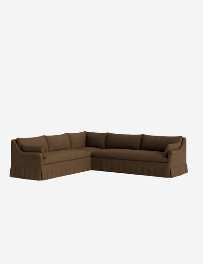 Portola Rolled Arm Pleated Sectional Sofa