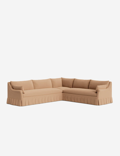 Portola Rolled Arm Pleated Sectional Sofa