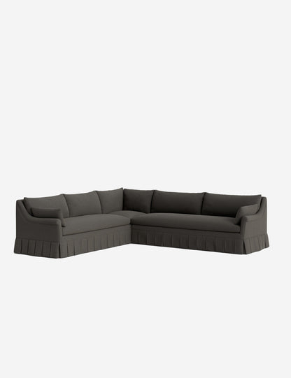 Portola Rolled Arm Pleated Sectional Sofa