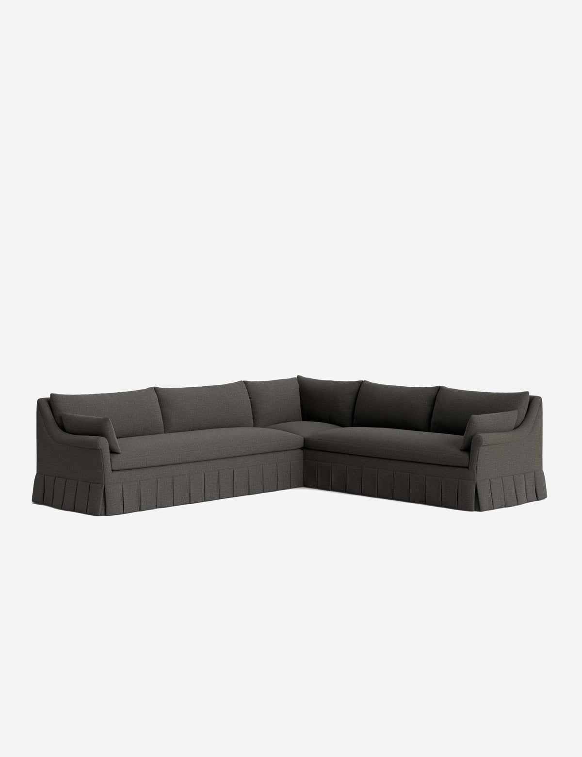 Portola Rolled Arm Pleated Sectional Sofa