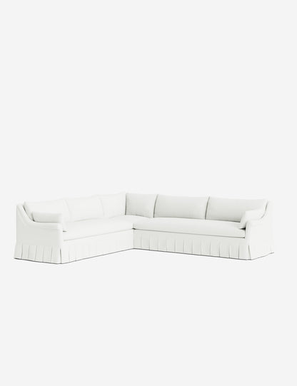 Portola Rolled Arm Pleated Sectional Sofa