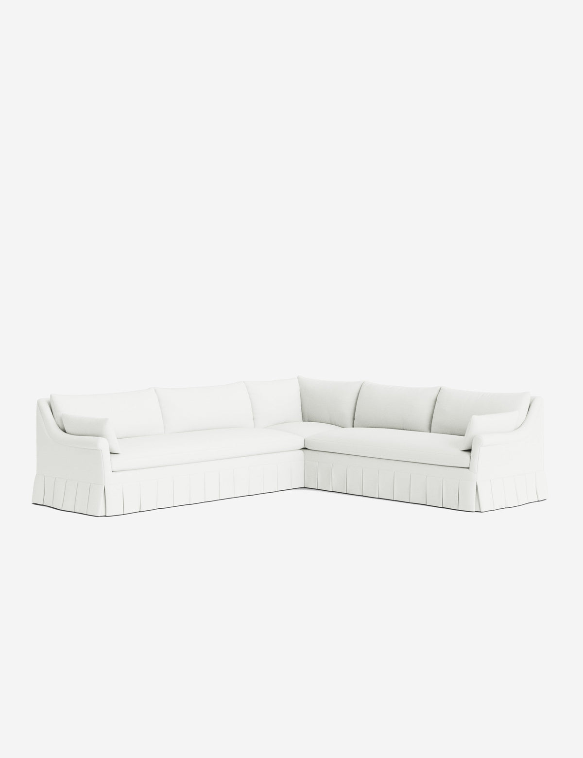 Portola Rolled Arm Pleated Sectional Sofa