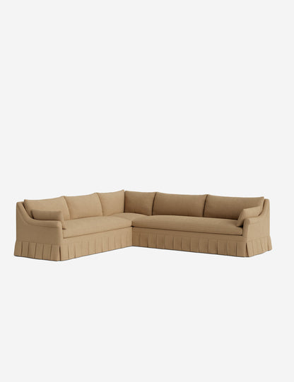 Portola Rolled Arm Pleated Sectional Sofa
