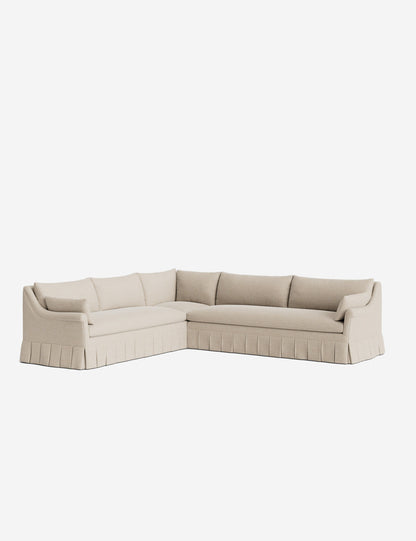 Portola Rolled Arm Pleated Sectional Sofa