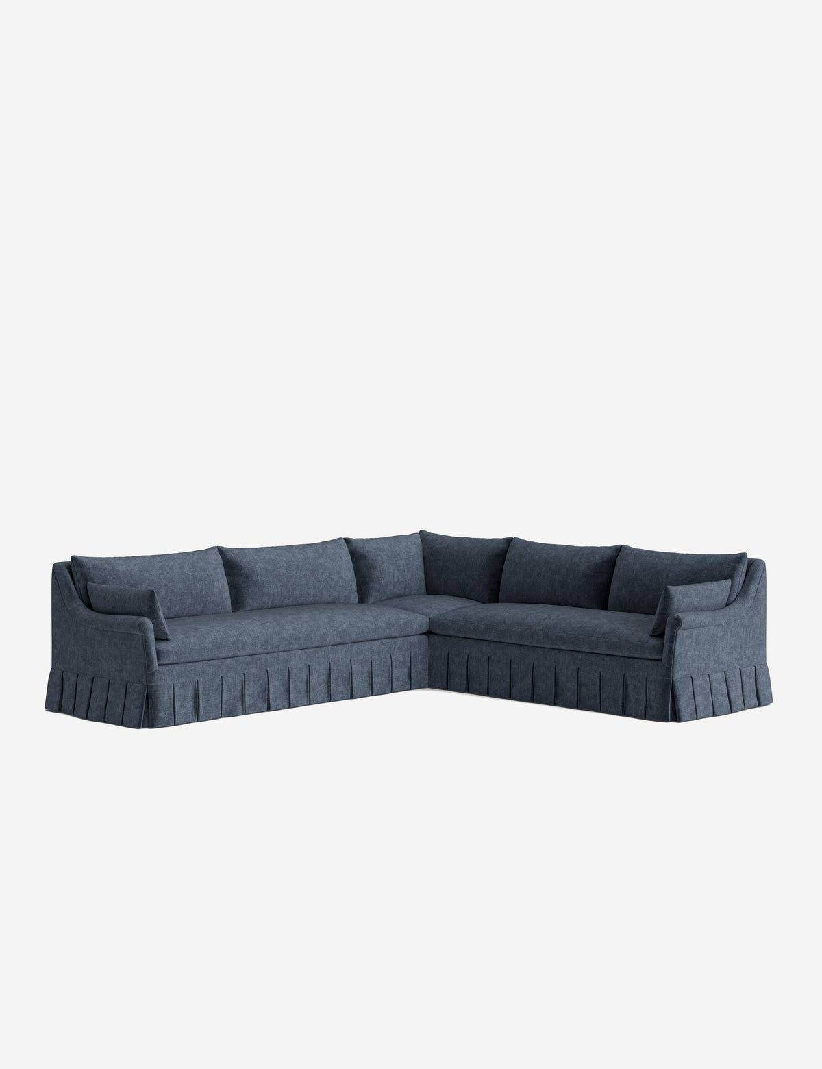 Portola Rolled Arm Pleated Sectional Sofa