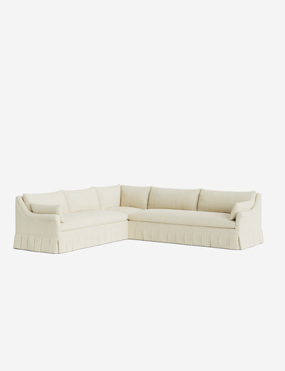 Portola Rolled Arm Pleated Sectional Sofa