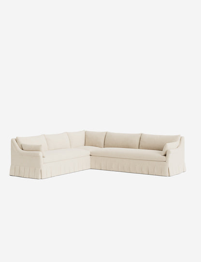 Portola Rolled Arm Pleated Sectional Sofa