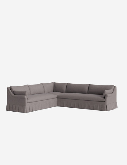 Portola Rolled Arm Pleated Sectional Sofa