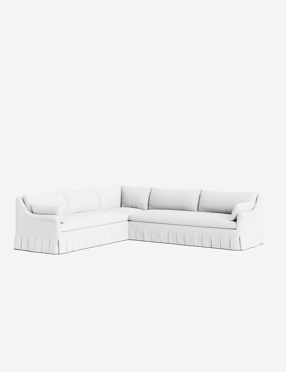 Portola Rolled Arm Pleated Sectional Sofa