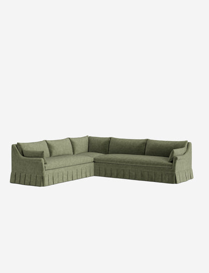 Portola Rolled Arm Pleated Sectional Sofa