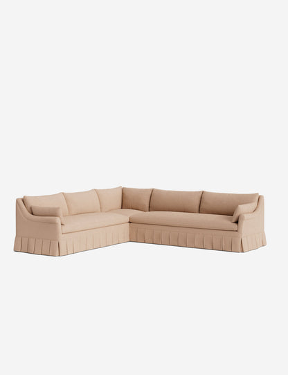Portola Rolled Arm Pleated Sectional Sofa
