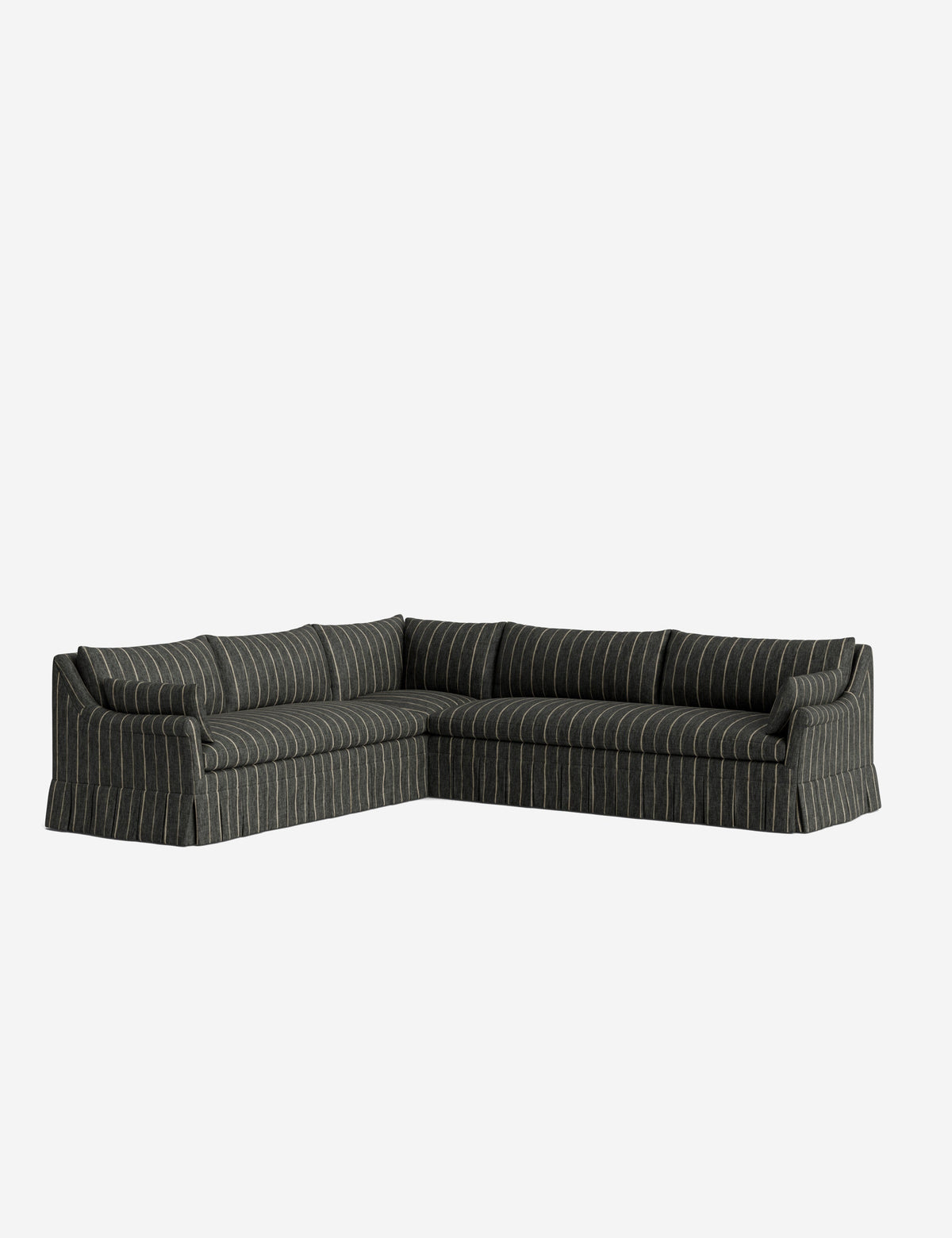 Portola Rolled Arm Pleated Sectional Sofa
