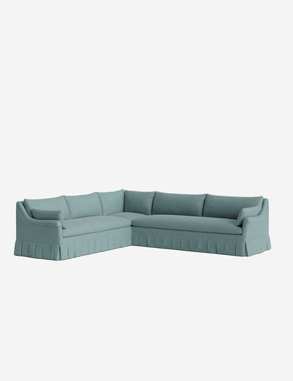 Portola Rolled Arm Pleated Sectional Sofa