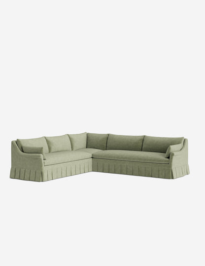 Portola Rolled Arm Pleated Sectional Sofa