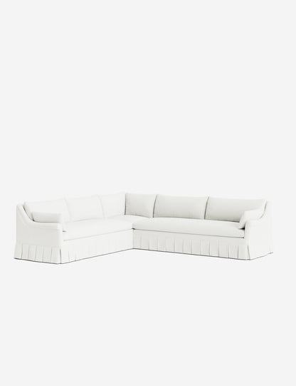 Portola Rolled Arm Pleated Sectional Sofa