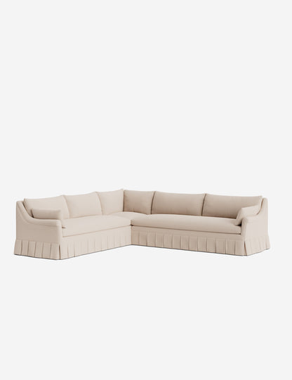 Portola Rolled Arm Pleated Sectional Sofa