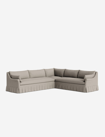 Portola Rolled Arm Pleated Sectional Sofa