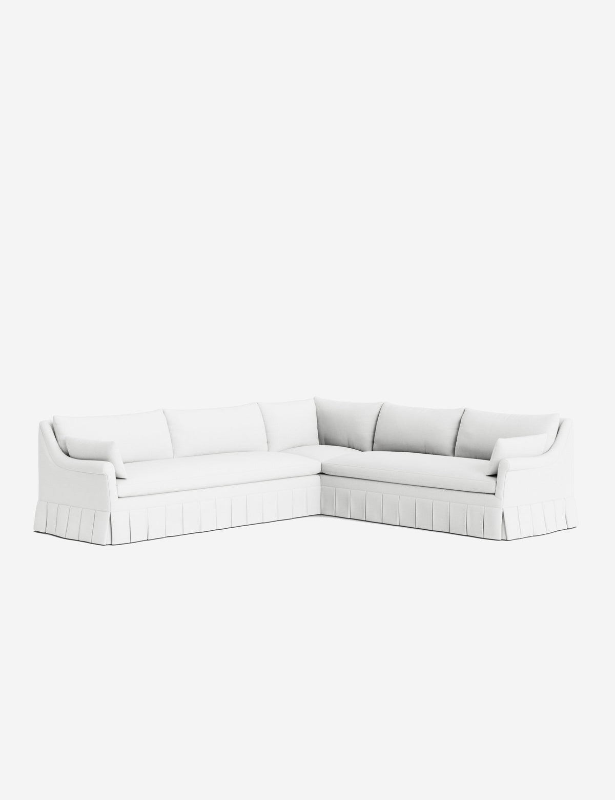 Portola Rolled Arm Pleated Sectional Sofa