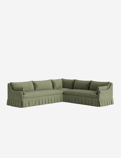 Portola Rolled Arm Pleated Sectional Sofa