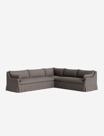 Portola Rolled Arm Pleated Sectional Sofa