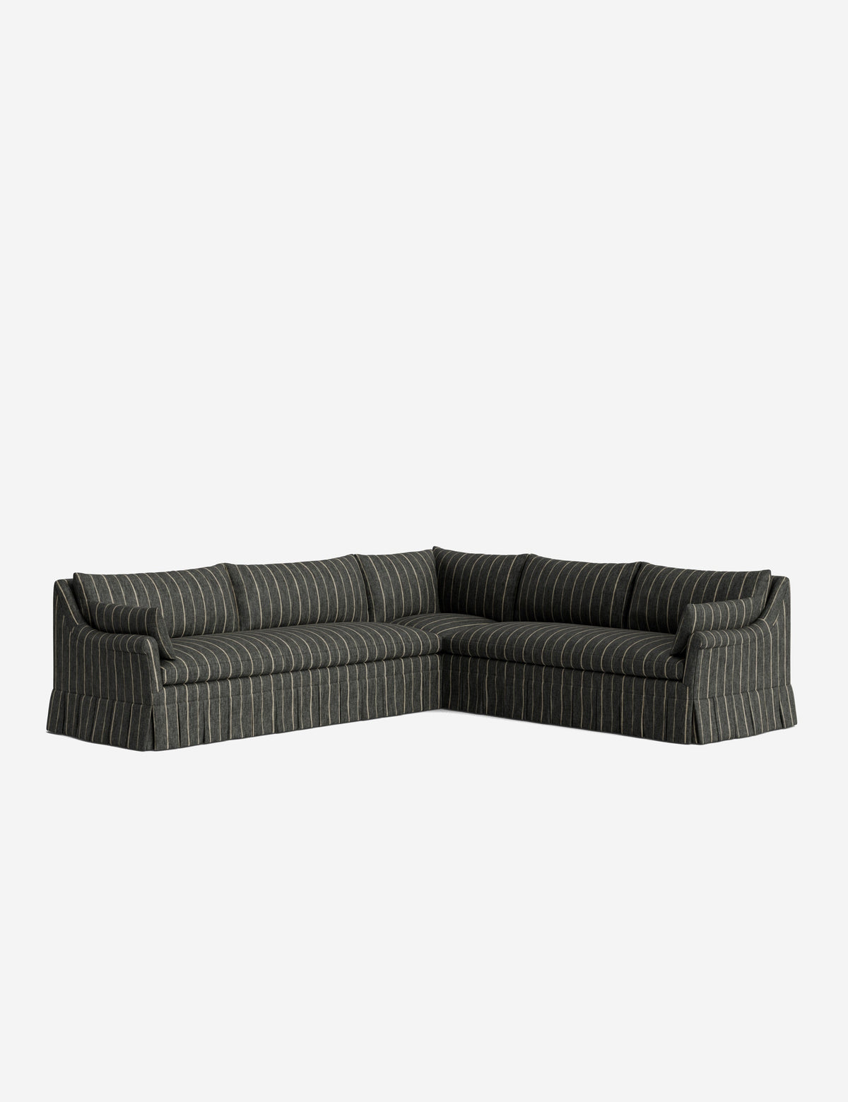 Portola Rolled Arm Pleated Sectional Sofa