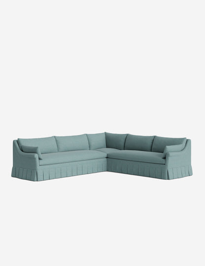 Portola Rolled Arm Pleated Sectional Sofa
